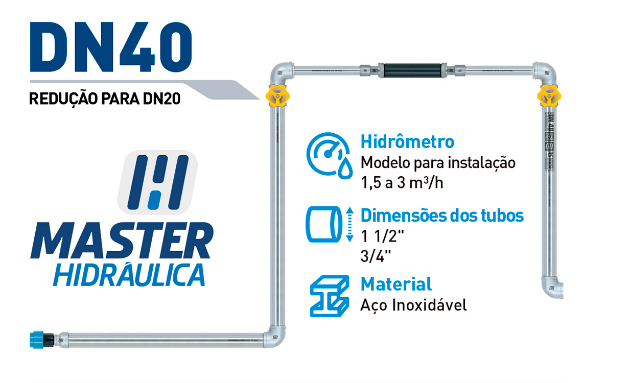Cavalete Padrao Sabesp DN 40 x DN 20