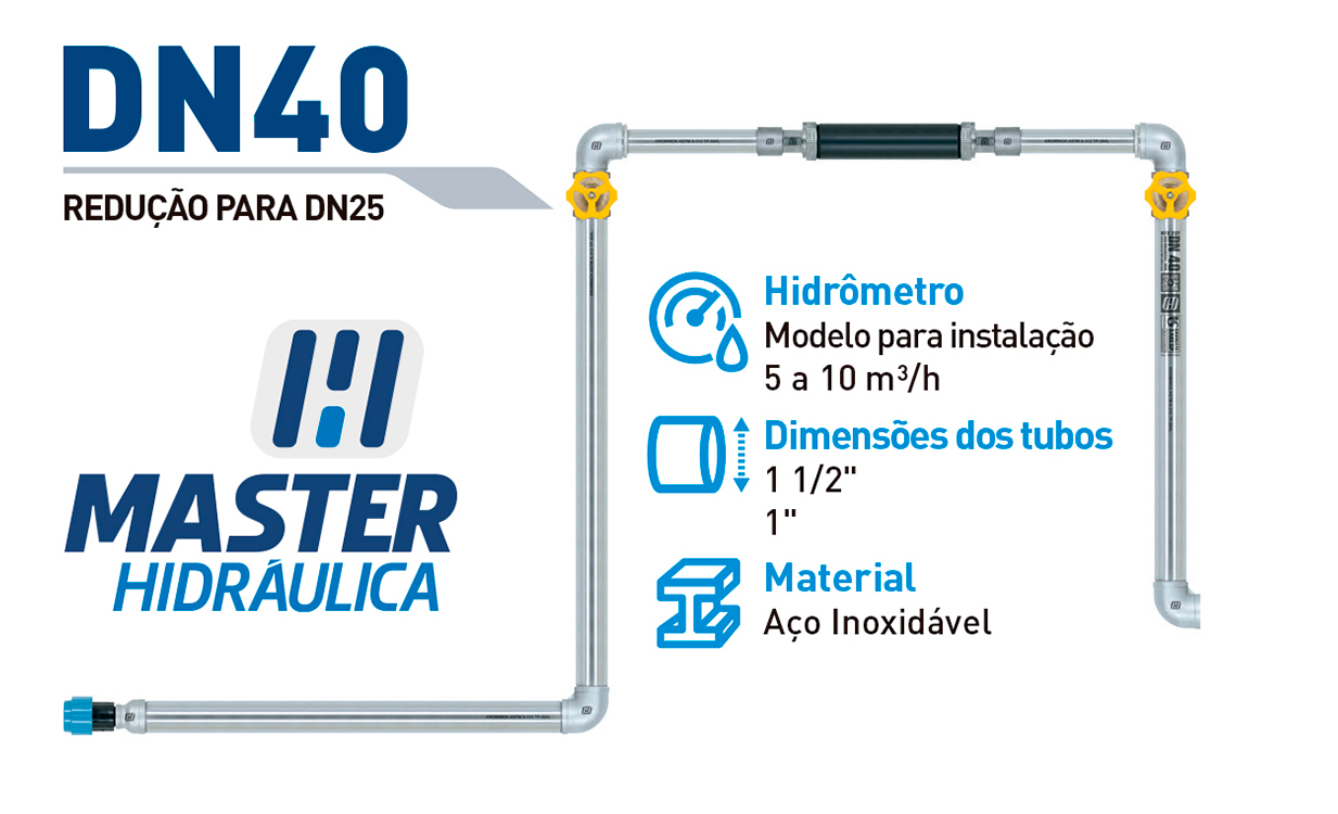 Cavalete Padrao Sabesp DN 40 x DN 25
